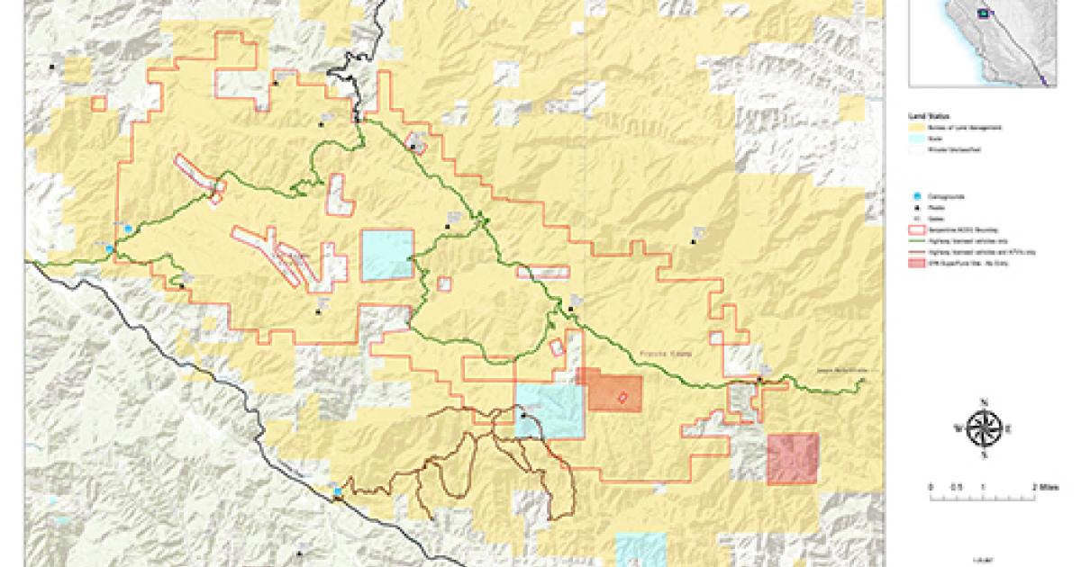 Clear Creek Management Area Map Bureau of Land Management